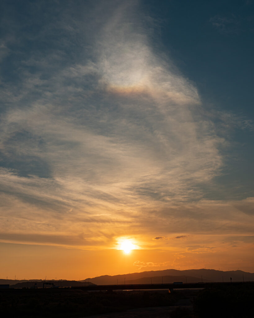 上津屋橋の夕焼け