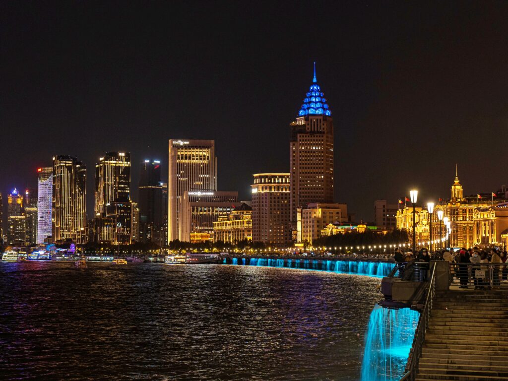 外灘　夜景　黄浦公園